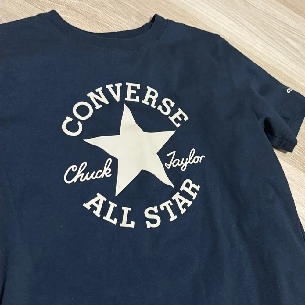 CONVERSE (M) Kids All Star Tee Classic Black Gold Unisex Cotton-Blend Soft - Picture 6 of 11